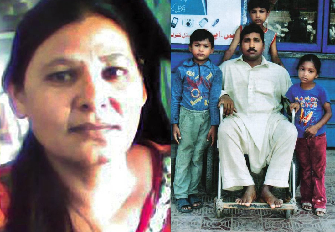 Shagufta, haar man Shafqat en drie van hun kinderen