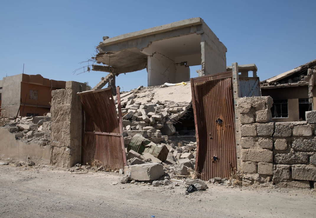 Straatbeeld in Qaraqosh