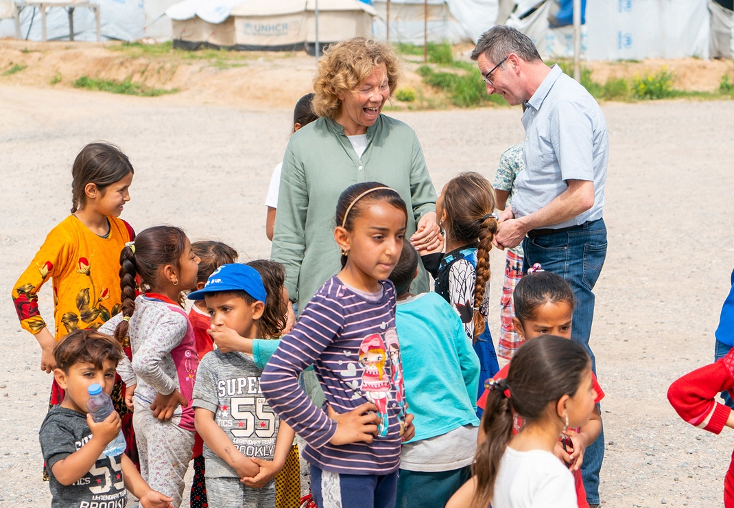 Kinderen in één van de vluchtelingkampen. Foto: Cees van der Wal