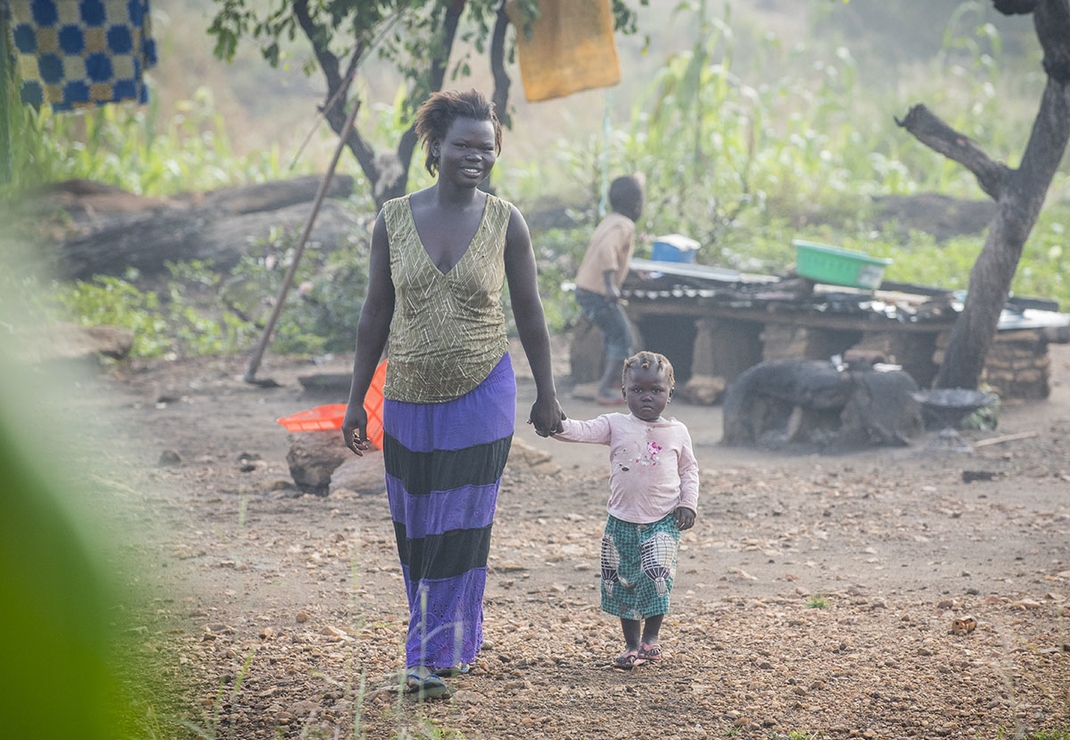 Zuid-Soedanese vrouw met kind