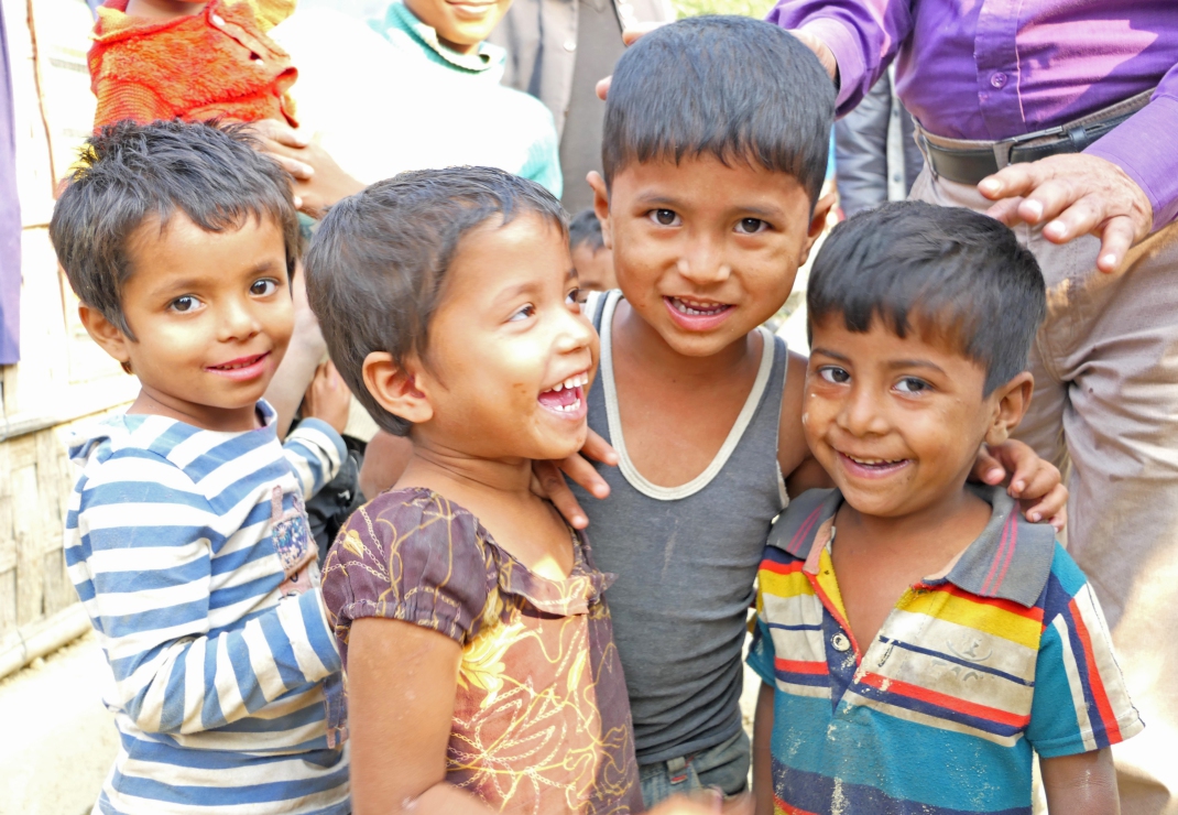 Kinderen in het vluchtelingenkamp