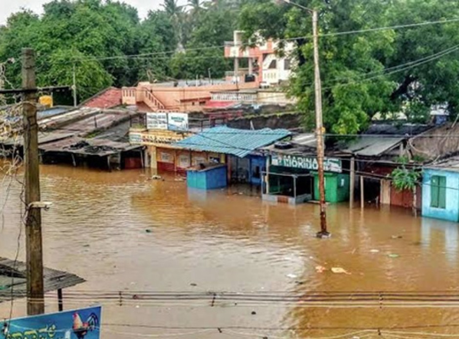 Hoge waterstanden in India