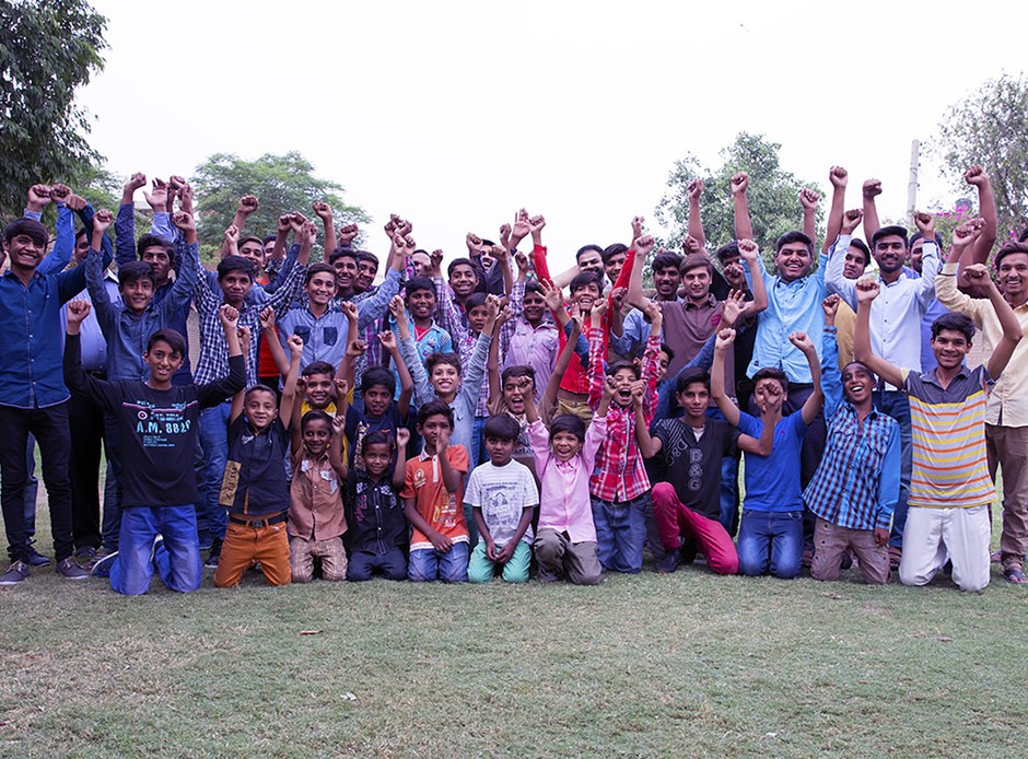 De jongens uit het Children's Welface Center in Pakistan