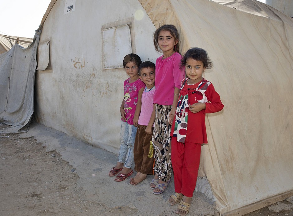 Iraakse kinderen verdreven uit hun dorp